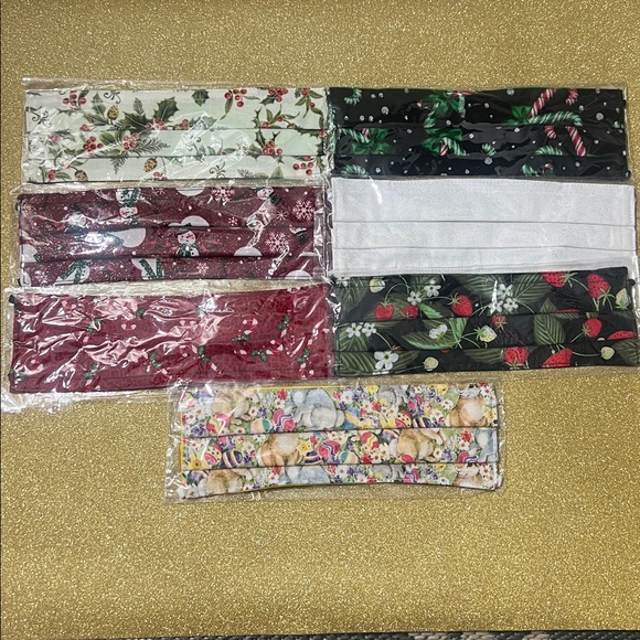 Accessories - New Festive Patterned Face Masks Set of 7